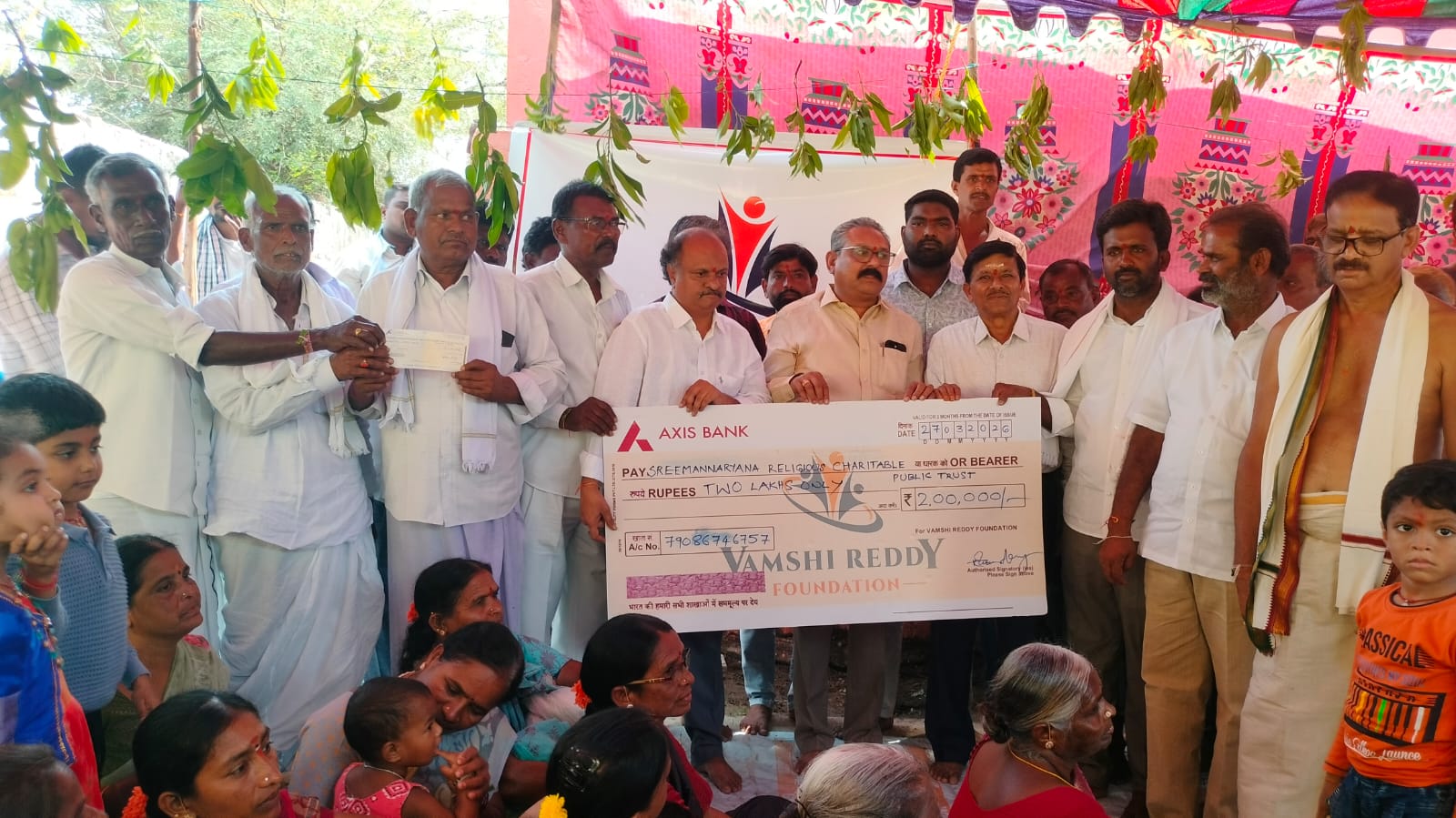 Vamshi Reddy Foundation Supports Ramalayam Temple Reconstruction in Telangana